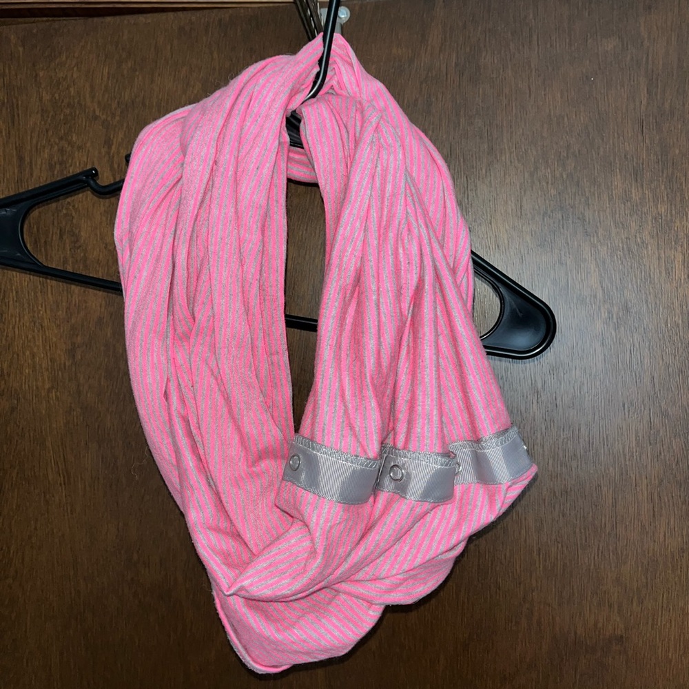 Pink & Grey Infinity Scarf